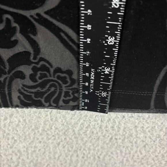 Y2k Velvet Burnout Dress 10 Black Witchy Dark Romantic Feminine Bell Sleeves - Picture 8 of 10